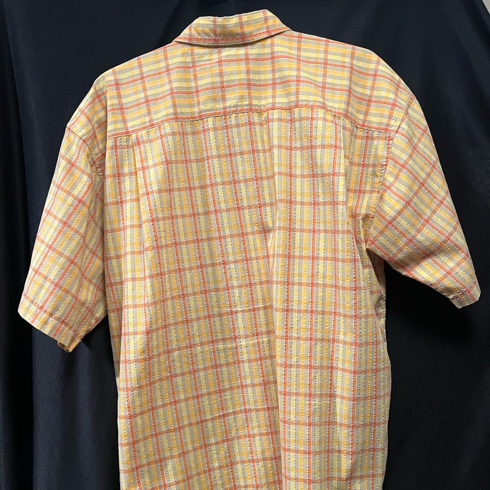 Patagonia men’s red/yellow plaid short sleeve button shirt size L - Picture 5 of 10
